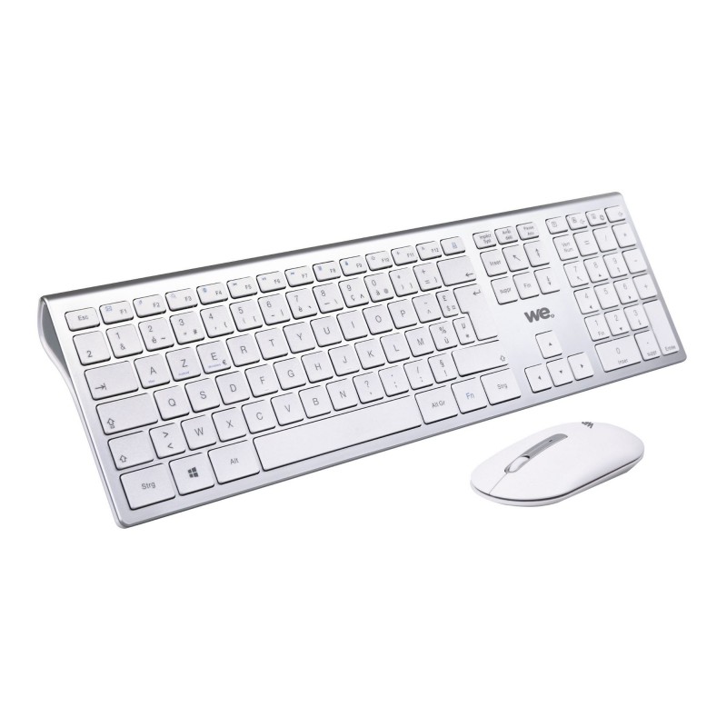 Ensemble clavier et souris sans fil Bluetooth Blanc