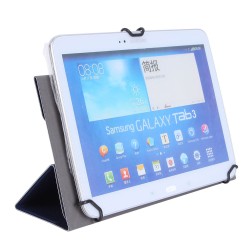 WE Etui universel Bleu Nuit pour tablettes 9/11 - Toucher doux - Système de crochet