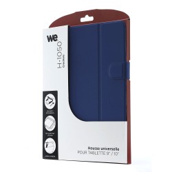 WE Etui universel Bleu Nuit pour tablettes 9/11 - Toucher doux - Système de crochet