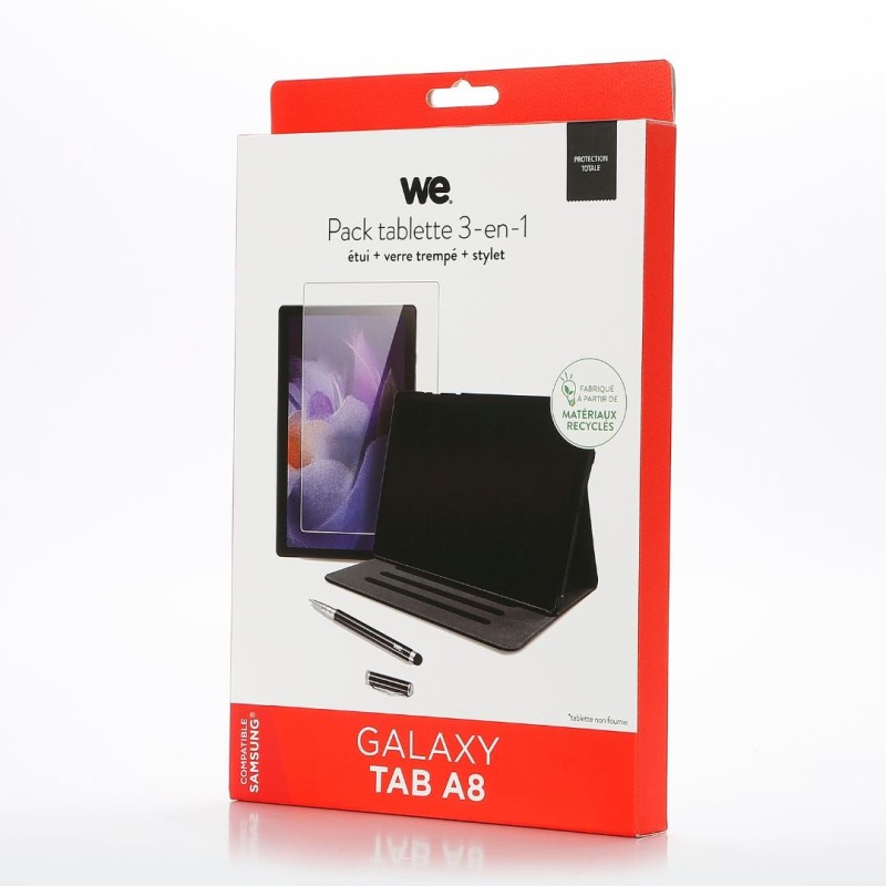 WE Bundle avec étui protection tablette / film protection écran / stylet - Samsung Tab A8 10,5