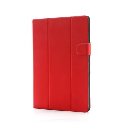 WE étui universel Rouge pour tablettes 9/11 Toucher doux Système de crochets