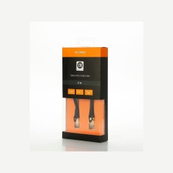 Câble RJ45 droit couleur noir - 2m S/STP Cat 7 avec snagless et connecteurs en or