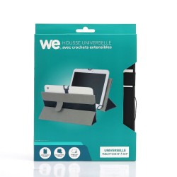 WE étui universel pour tablettes 12-12.9, Toucher doux, Système de crochets