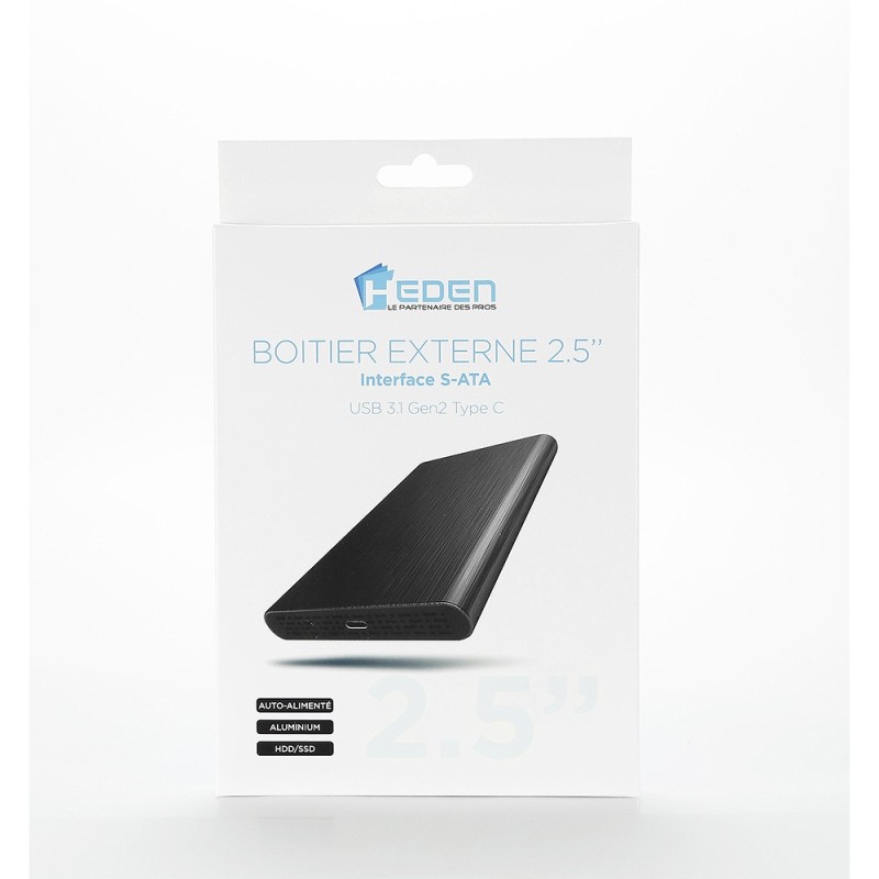 Boitier externe HEDEN 2.5' sortie USB 3.1 Gen 2 - Aluminium Boitier externe HEDEN 2.5' sortie USB 3.1 Gen 2 - Aluminium