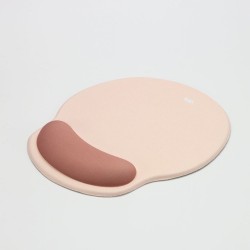 WE POP Tapis de souris avec repose poignet bi-color beige: matière tissu - tapis