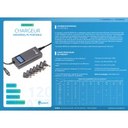 Chargeur HEDEN automatique, universel et multifonction - 120W