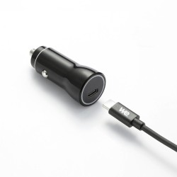WE Chargeur allume-cigare 1 port USB-C - 20W/3A - avec câble USB-C/USB-C torsadé