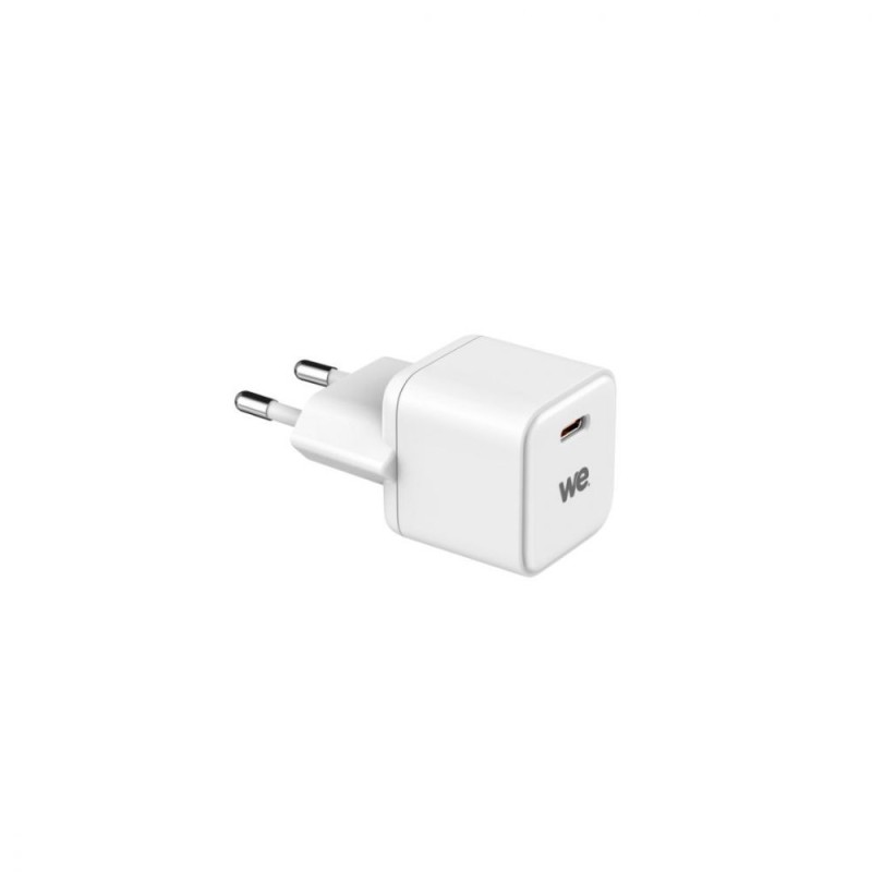 Chargeur secteur WE GaN 1 Port USB-C : 5V/3A, 9V/2.22A, 12V/1.67A, 20W Chargeur secteur WE GaN 1 Port USB-C : 5V/3A, 9V/2.22A, 12V/1.67A, 20W