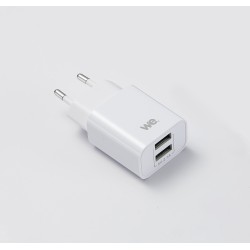 Chargeur secteur WE 2 Ports USB A - 10W - Blanc