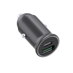 Chargeur allume-cigare WE - 1 ports USB + USB-C - Noir