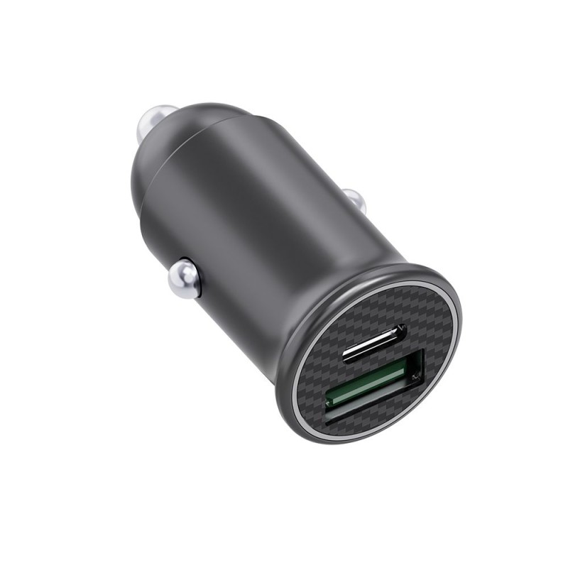 Chargeur allume-cigare WE - 1 ports USB + USB-C - Noir