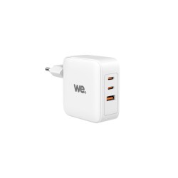 Chargeur secteur WE GaN - 2 ports USB-C + 1 port USB A - 100W - Blanc