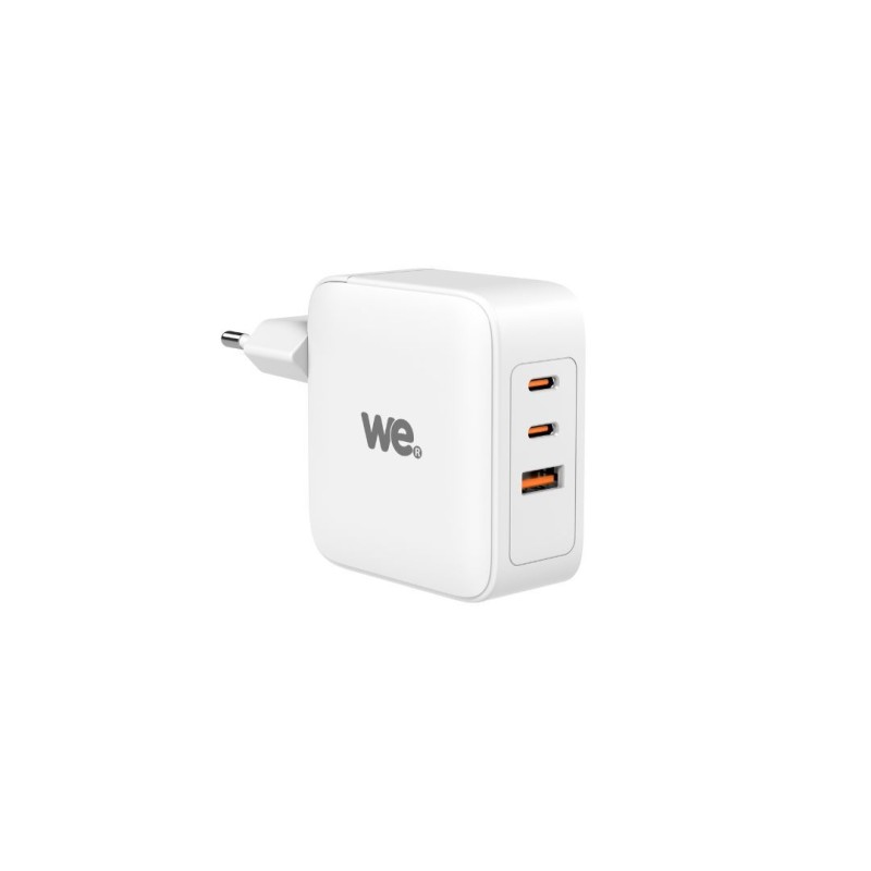 Chargeur secteur WE GaN - 2 ports USB-C + 1 port USB A - 100W - Blanc