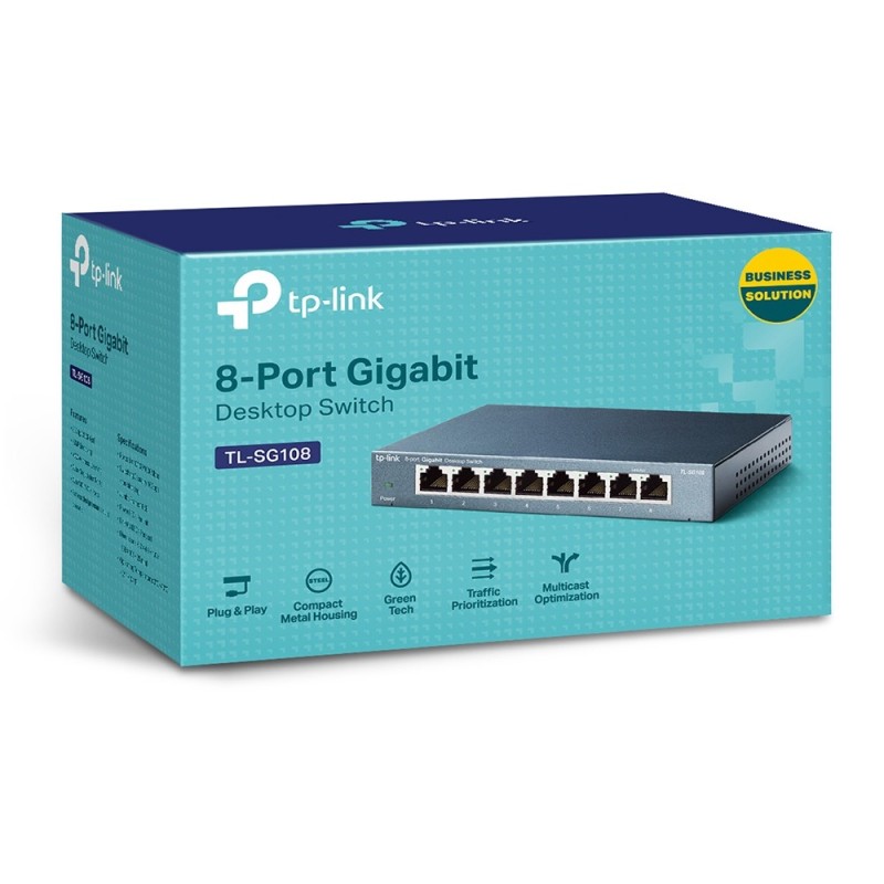 Switch réseau ethernet Gigabit TP-Link SG108 - 8 ports (Métal)