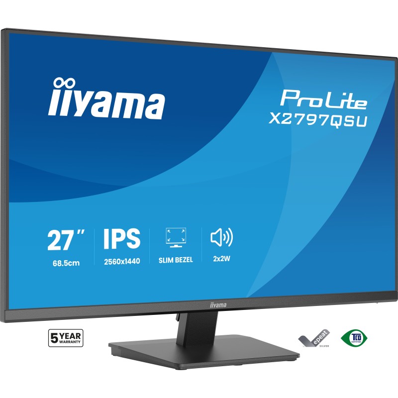 iiyama ProLite X2797QSU-B1 — Écran 27" QHD IPS 75 Hz, 2560×1440, 350 cd/m²