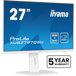 Ecran IIYAMA 27 Blanc Ultra mince dalle IPS 16:9 2560x1440 100Hz 300 cd/m  1ms