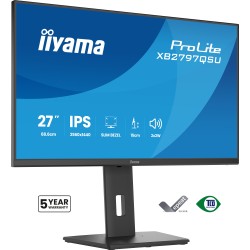 Ecran IIYAMA 27 Noir Ultra mince dalle IPS 16:9 2560x1440 75Hz 350 cd/m  1ms 10