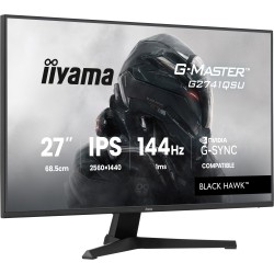 Ecran IIYAMA 27'' G-Master Black Hawk IPS Noir 2560x1440 16:9 1ms 144Hz 350cd/m