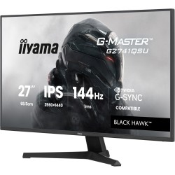 Ecran IIYAMA 27'' G-Master Black Hawk IPS Noir 2560x1440 16:9 1ms 144Hz 350cd/m
