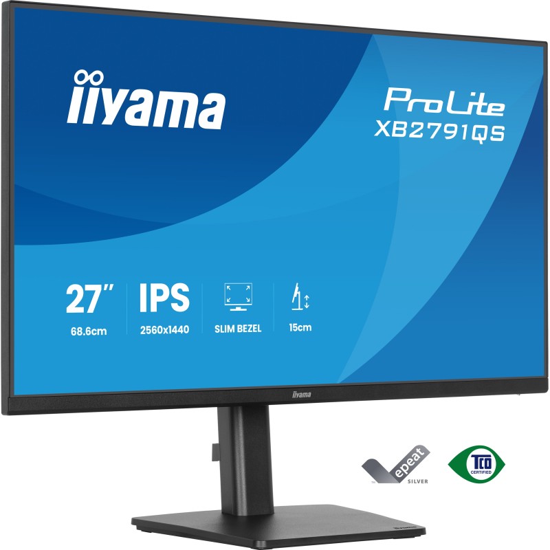 Écran iiyama ProLite XB2791QS-B1 27 pouces QHD IPS 75Hz, réglable