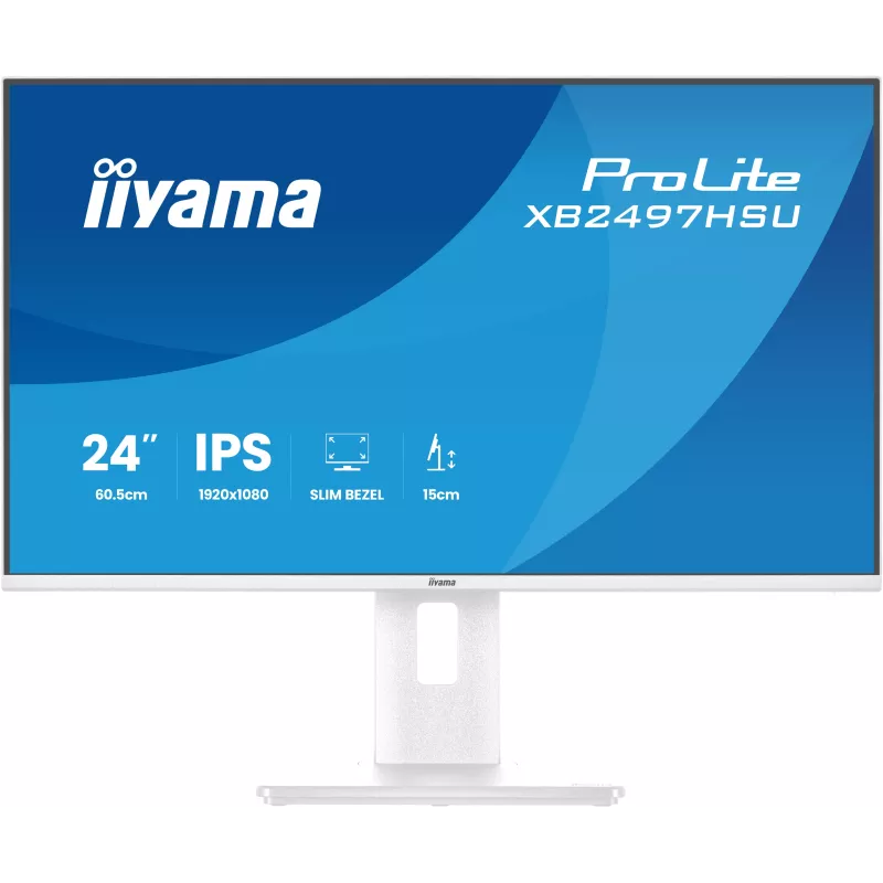 Ecran IIYAMA 24'' Ultra mince Blanc IPS 1920x1080 16:9 120Hz 4ms 350cd/m  HDMI D