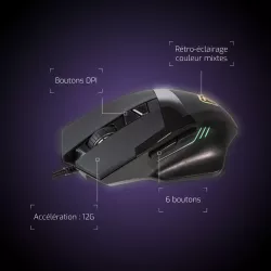 Souris OnLan SO-3 filaire gaming repose pouce