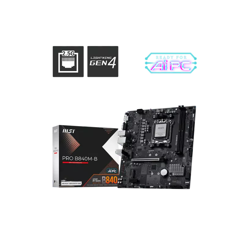 Carte mère MSI PRO B840M-B AM5 mATX DDR5