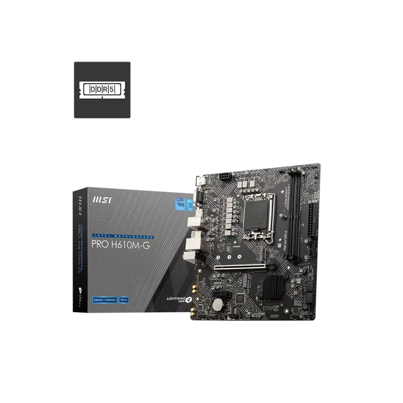 Carte mère MSI PRO H610M-G DDR4 LGA1700 mATX