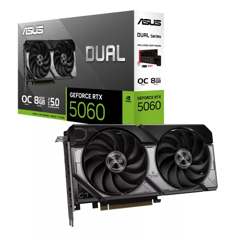 Carte graphique ASUS Dual RTX 5060 OC 8 Go GDDR7