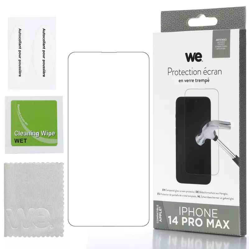 Verre trempé We iPhone 14 Pro Max Noir
