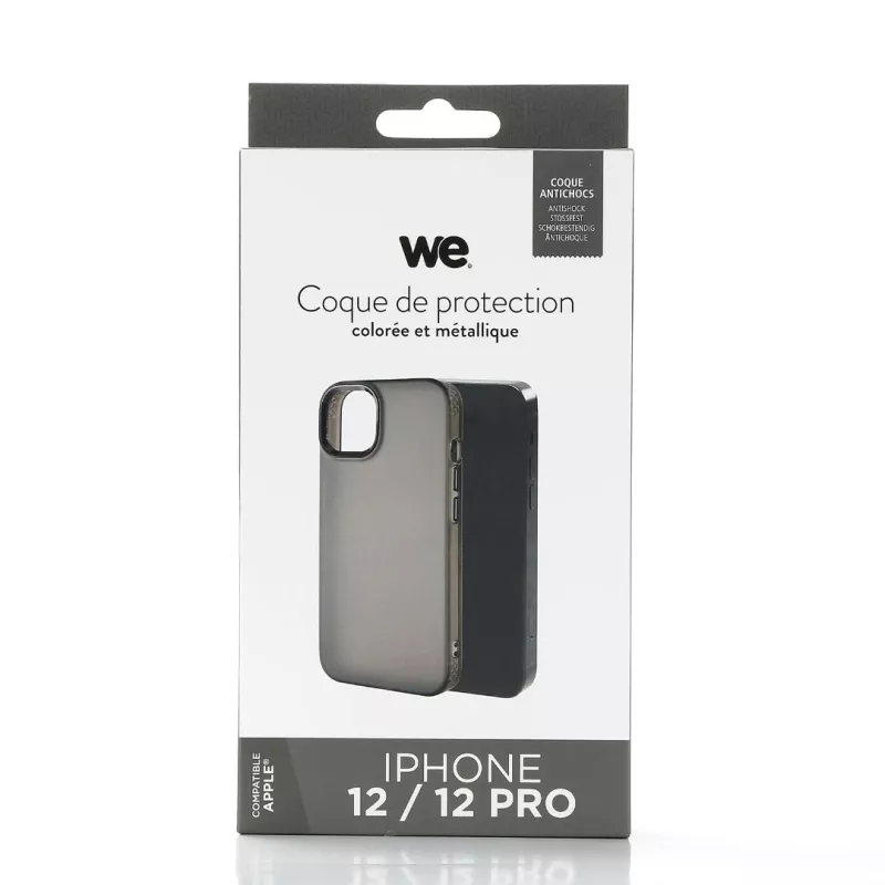 Coque WE WECOQMETALI12N Métal iPhone12/12Pro Noir