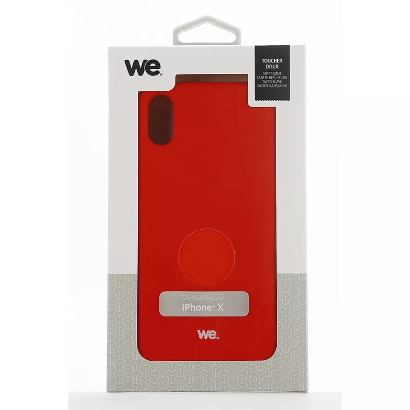 Coque WE WECOQSOLI65R iPhone XS Max silicone rouge