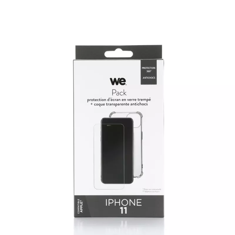Pack verre trempé We WEBUNDLETPUI11 iPhone 11