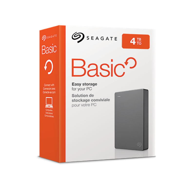 Disque Dur Externe Seagate Basic 4To (4000Go) USB 3.0 - 2,5 (Gris) -  STJL400040