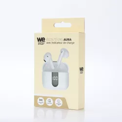 Ecouteurs We AURA Bluetooth ANC Blanc 400 mAh