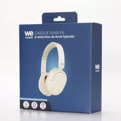Casque WE WECASBTANCBL ENC&ANC 35dB BT 5,3 Blanc