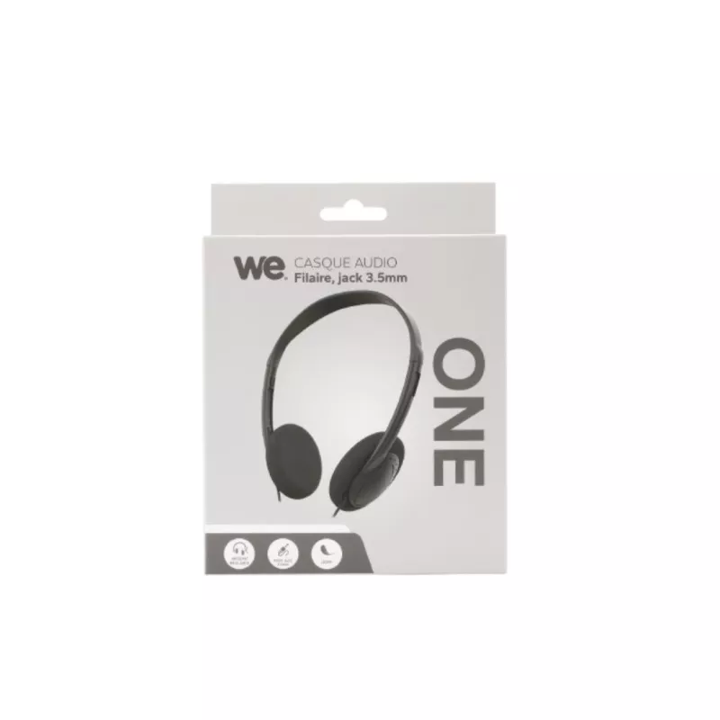 Casque filaire WE ONE jack Noir