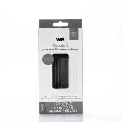 Verre trempé WE WEBUNDLEVTISE22 x3 iPhone 7/8/SE