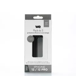 Pack 3 verres trempés WE iPhone 12/12 Pro
