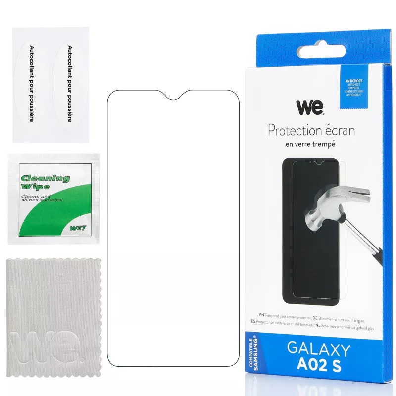 Verre trempé WE Samsung Galaxy A02S 9H 6,5 pouces