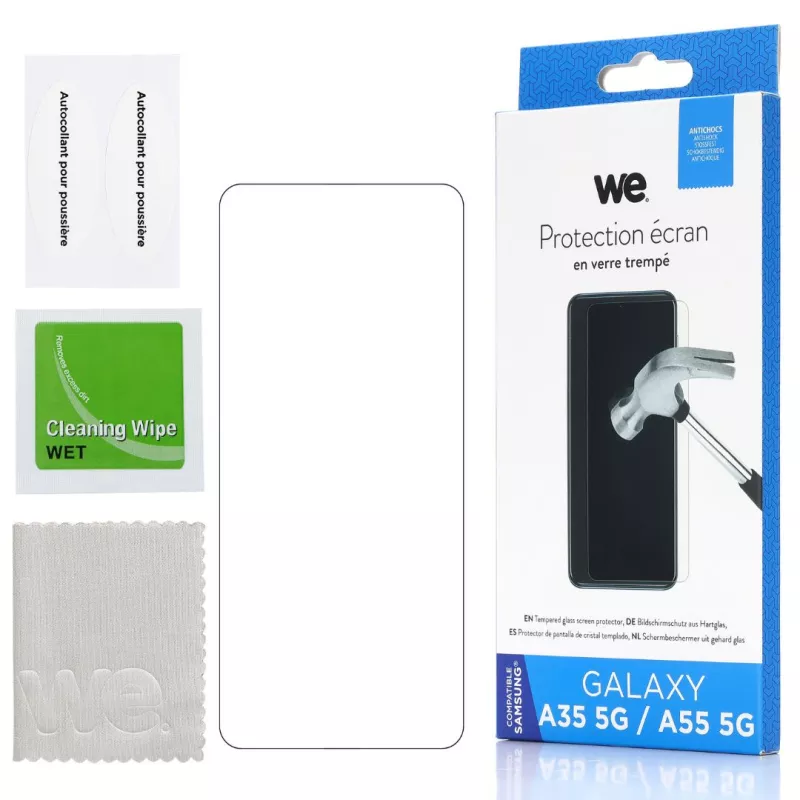 Verre trempé We A35/A55 5G 9H Noir