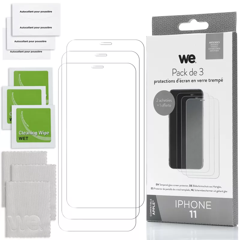Verres trempés We PACK iPhone 11 x3
