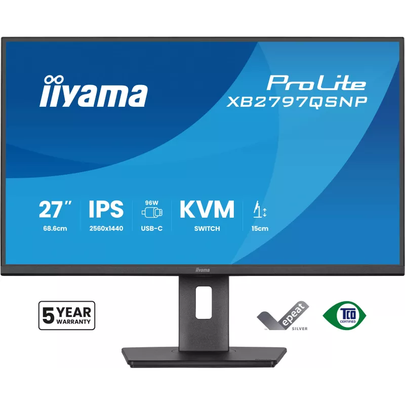 Moniteur iiyama XB2797QSNP-B1 27" QHD USB-C