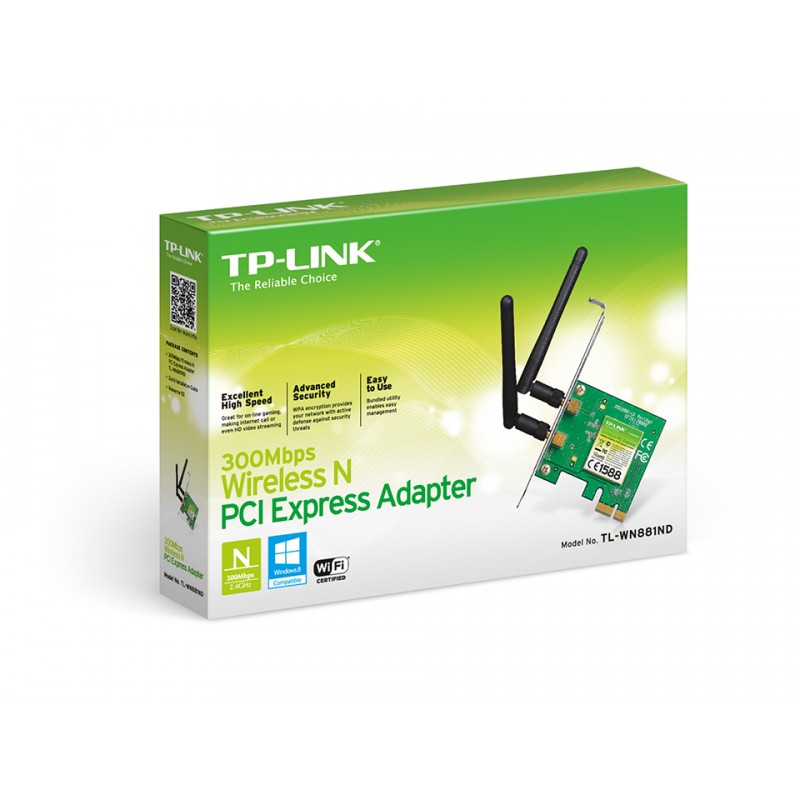 Carte Réseau PCI-Express WIFI TP-Link TL-WN881ND (300N) Carte Réseau PCI-Express WIFI TP-Link TL-WN881ND (300N)