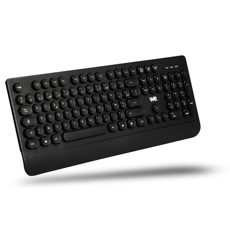 Clavier filaire WE - touches rondes style rétro- AZERTY - USB